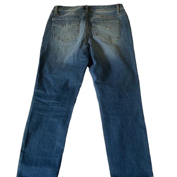 NEW Design Lab Lord & Taylor Cropped Fringe Leg Blue Jeans Woman’s Size 29 - Picture 2 of 12